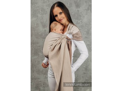 LennyLamb Ring Sling Little Herringbone Baby Caffe Latte 1,8m