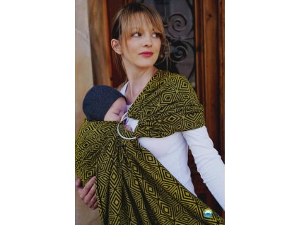 eng pm Little Frog jacquard ring sling Golden Cube size L 2 3 m 8379 1