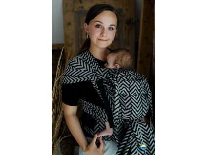 eng pl Little Frog Cross Hybrid Carrier Onyx Miles with linen 8748 2