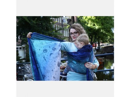 yaro cosmos aqua grad black ring sling