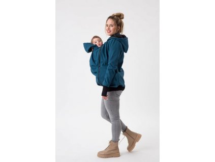 10014 5 fun2bemum babywearing softshell jacket maternity petrol green ciazowa kurtka do noszenia butelkowa zielen 2