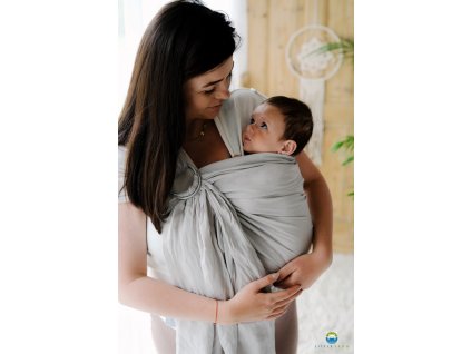 eng pl Little Frog ring sling Pure Linen Fossil size S 1 7 m 9111 2