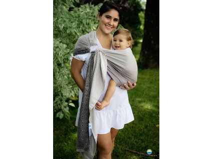 eng pl Little Frog jacquard ring sling Tencel Smokey Cube size S 1 7 m 9143 3