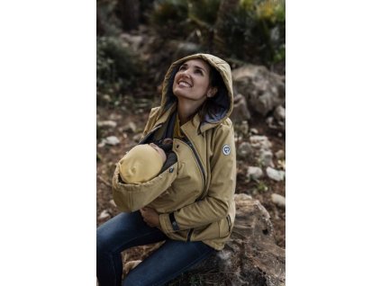8292 4 nosici a tehotenska softshellova bunda enigma 4 v1 mustard melange 11