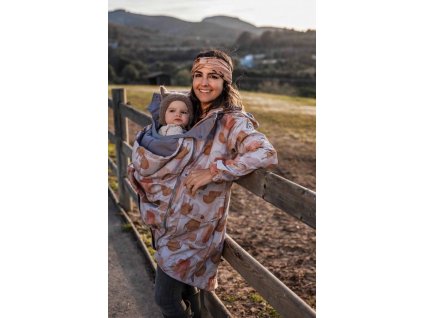 10967 nosici a tehotenska softshellova parka 5v1 multicolour