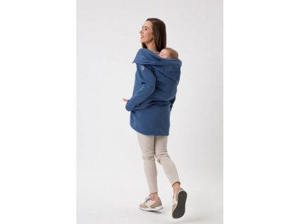 10961 2 fun2bemum babywearing coat kaya maternity plaszcz ciazowy do noszenia dzieci jeans niebieski blue 3
