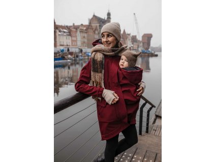 Fun2bemum parka sodftshell babywearing coat maternity burgundy parka do noszenia dzieci w chuscie 2 800x1200