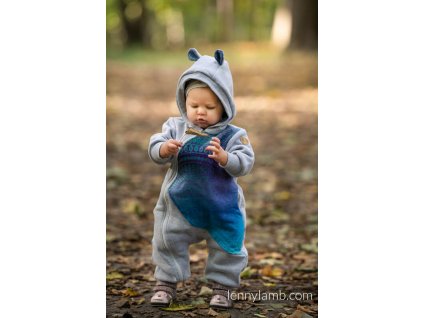 LennyLamb medvědí overal Gray Melange & Peacock's Tail Fantasy
