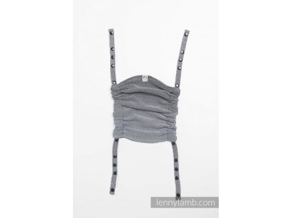 Kapuca na nosítko LennyLamb Little Herringbone Ombre Grey