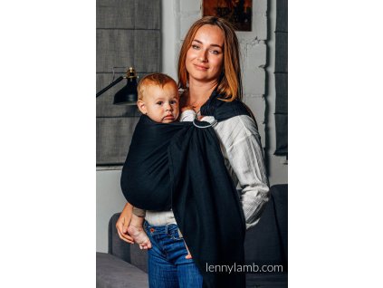 LennyLamb Ring Sling Little Herringbone Ebony Black 1,8m