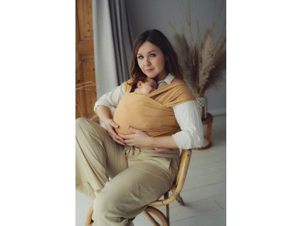 eng pl Stretchy Baby Wrap Honey Sun Soft yellow baby sling from birth 9926 4