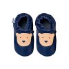 Kožené capáčky Navy s medvídkem