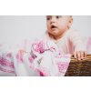 LennyLamb Zavinovací šátek Iced Lace Pink & White