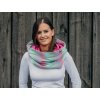 LennyLamb Nákrčník s fleecem Little Herringbone Impression & Fuchsia