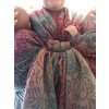 DVOJČECÍ Ring Sling Yaro Ava Trinity Maroon Rainbow Choco High Wool