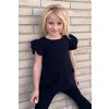 1360 4 divci rostouci tricko tunika saty s volanky biobavlna modal black