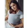 eng pl Stretchy Baby Wrap Misty Grey Light grey cotton baby sling for newborns 9927 4