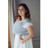 eng pl Stretchy Baby Wrap Misty Grey Light grey cotton baby sling for newborns 9927 1