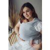 eng pl Stretchy Baby Wrap Misty Grey Light grey cotton baby sling for newborns 9927 2