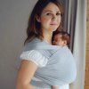 eng pl Stretchy Baby Wrap Misty Grey Light grey cotton baby sling for newborns 9927 6