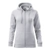 Mikina dámská Trendy Zipper (Barva Světle šedý melír, Velikost XXL)