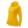 Mikina dámská Trendy Zipper (Barva Žlutá, Velikost XXL)