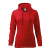 Mikina dámská Trendy Zipper (Barva Červená, Velikost XXL)