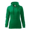 Mikina dámská Trendy Zipper (Barva Středně zelená, Velikost XXL)