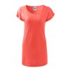 Tričko/šaty dámské Love (Barva Korálová, Velikost XXL)