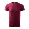 Tričko unisex Heavy New (Barva Garnet, Velikost XXXL)
