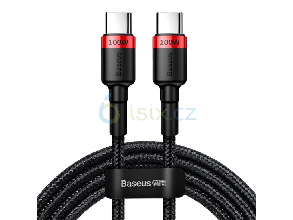 baseus cafule pd2 0 100w flash charging usb for type c cable 20v 5a 2m red lack