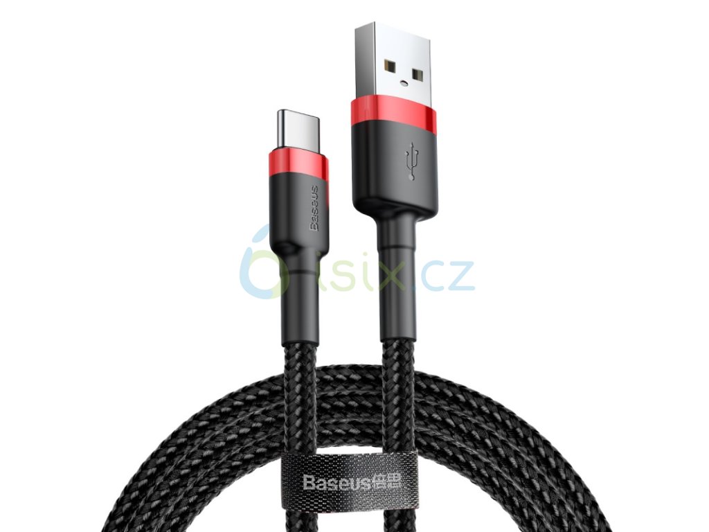 baseus cafule cable usb for type c 3a 1m red black