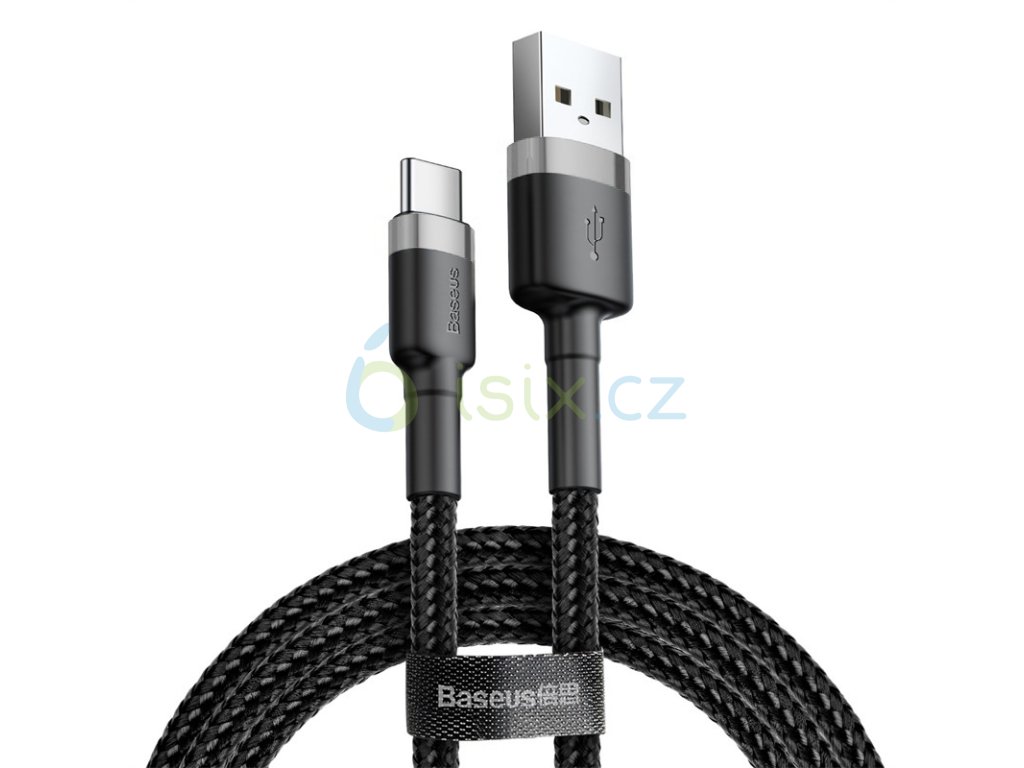 baseus cafule cable usb for type c 2a 2m grey black (1)