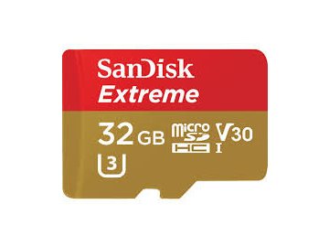 SANDISK Micro SD card SDHC 32GB Extreme A1 UHS-I V30 60 MB/s bez adaptéru