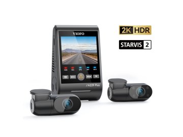 viofo a229 plus 3ch 2k2k1080p hdr 5ghz wi fi gps voice control dash camera with dual sony starvis 2 sensor