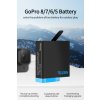 NÁHRADNÍ BATERIE PRO GOPRO 8/7/6/5 A HERO 2018