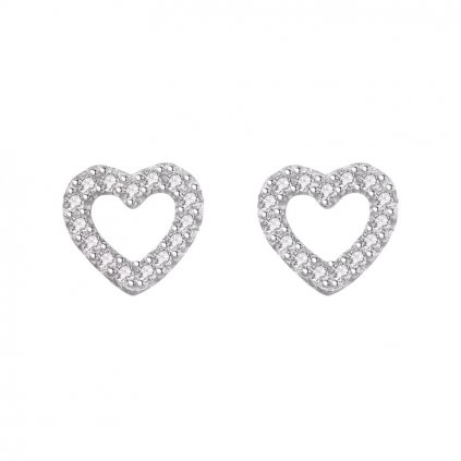 Strieborné náušnice SRDIEČKO