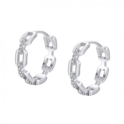 Strieborné náušnice ROYAL CHAIN
