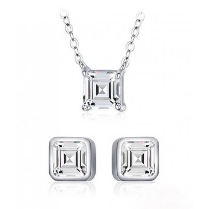 Strieborný set šperkov - náušnice a prívesok MINI