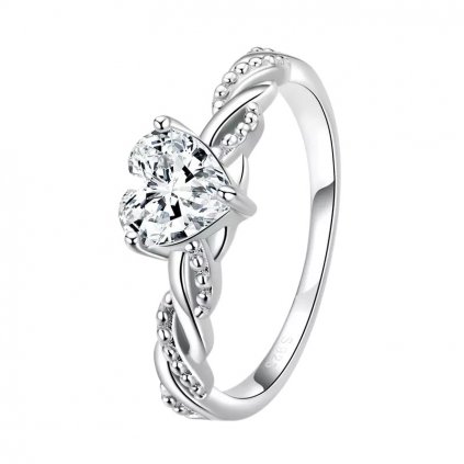 Strieborný prsteň PRINCESA