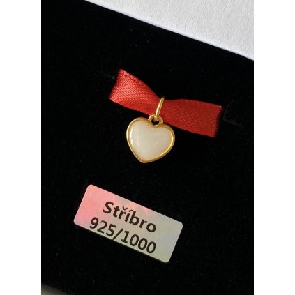 Strieborný prívesok SRDIEČKO 8MM - Obojstranný