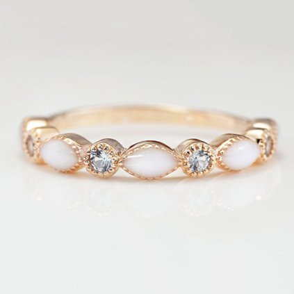 Strieborný prsteň Jazmine 2