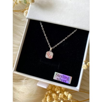 Strieborný prívesok ŠTVOREC 8MM, 10MM