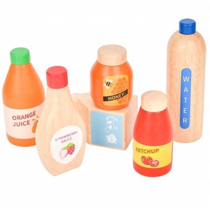 Drevená hracia súprava na jedlo a nápoje