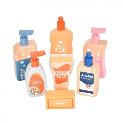 Drevená sada doplnkov do kúpeľne