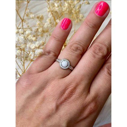 Strieborný prsteň AURA