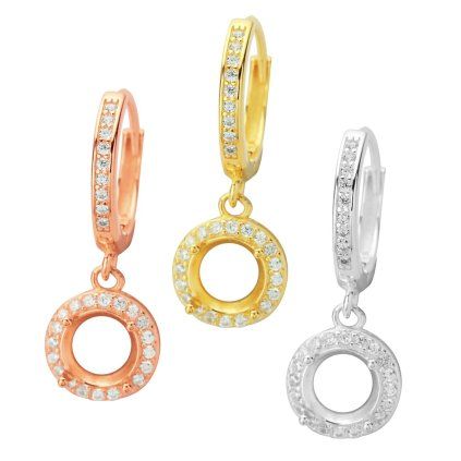 Pamětní stříbrné visací náušnice PANDORA 6MM