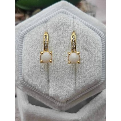 Pietní stříbrné visací náušnice ROUND