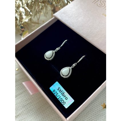 Pietní stříbrné visací náušnice TEARDROP S,M,L