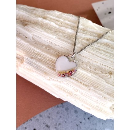 Pietny strieborný prívesok SRDIEČKO 12MM - Obojstranný